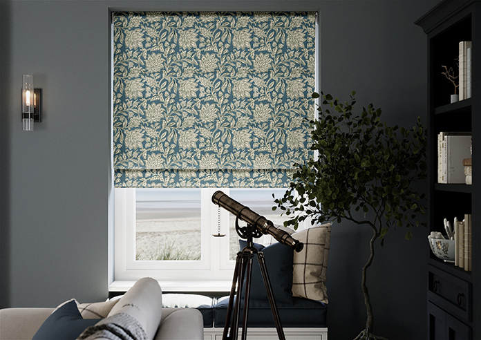 Land & Shore Rowallane, Teal - Twist&Fit Roman Blind - Image 3